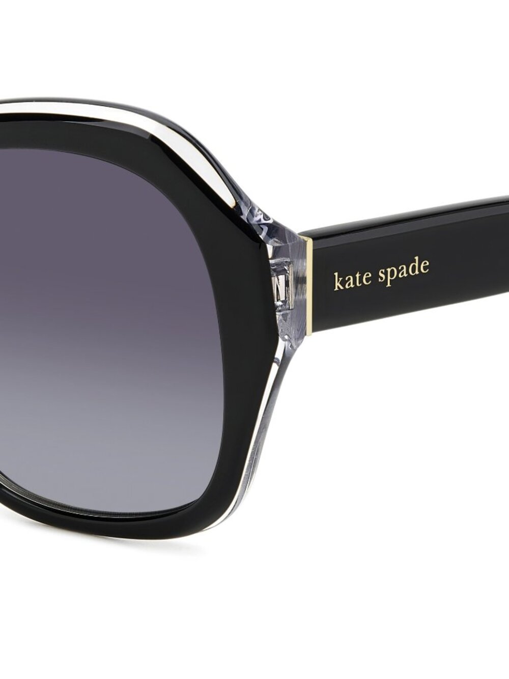 NEW KATE SPADE LOTTIE/G/S 0807WJ BLACK GREY POLARIZED AUTHENTIC SUNGLASSES - Picture 5 of 6